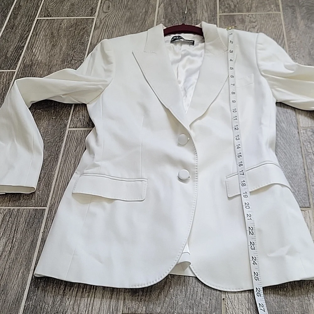DOLCE & GABBANA Blazer Suit Jacket Size 40 (Small) White/Cream - Picture 8 of 9